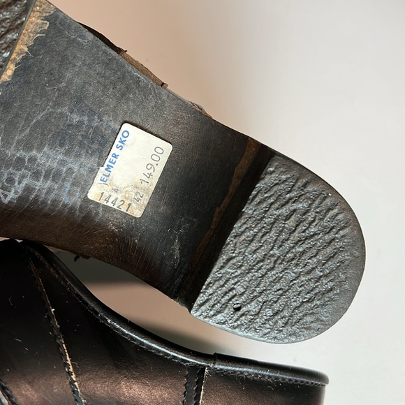 Black Leather Slip-On Clogs - Per, 42, wood and leather - Picture 4 of 9